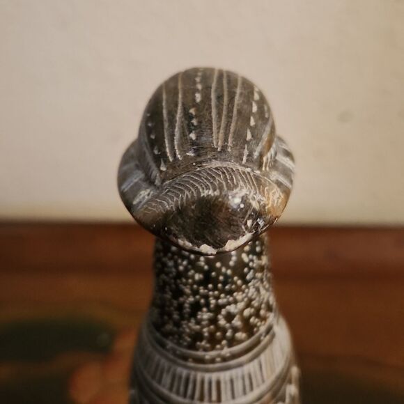 Horus Falcon Soapstone Statue Hand Carved - Picture 4 of 13